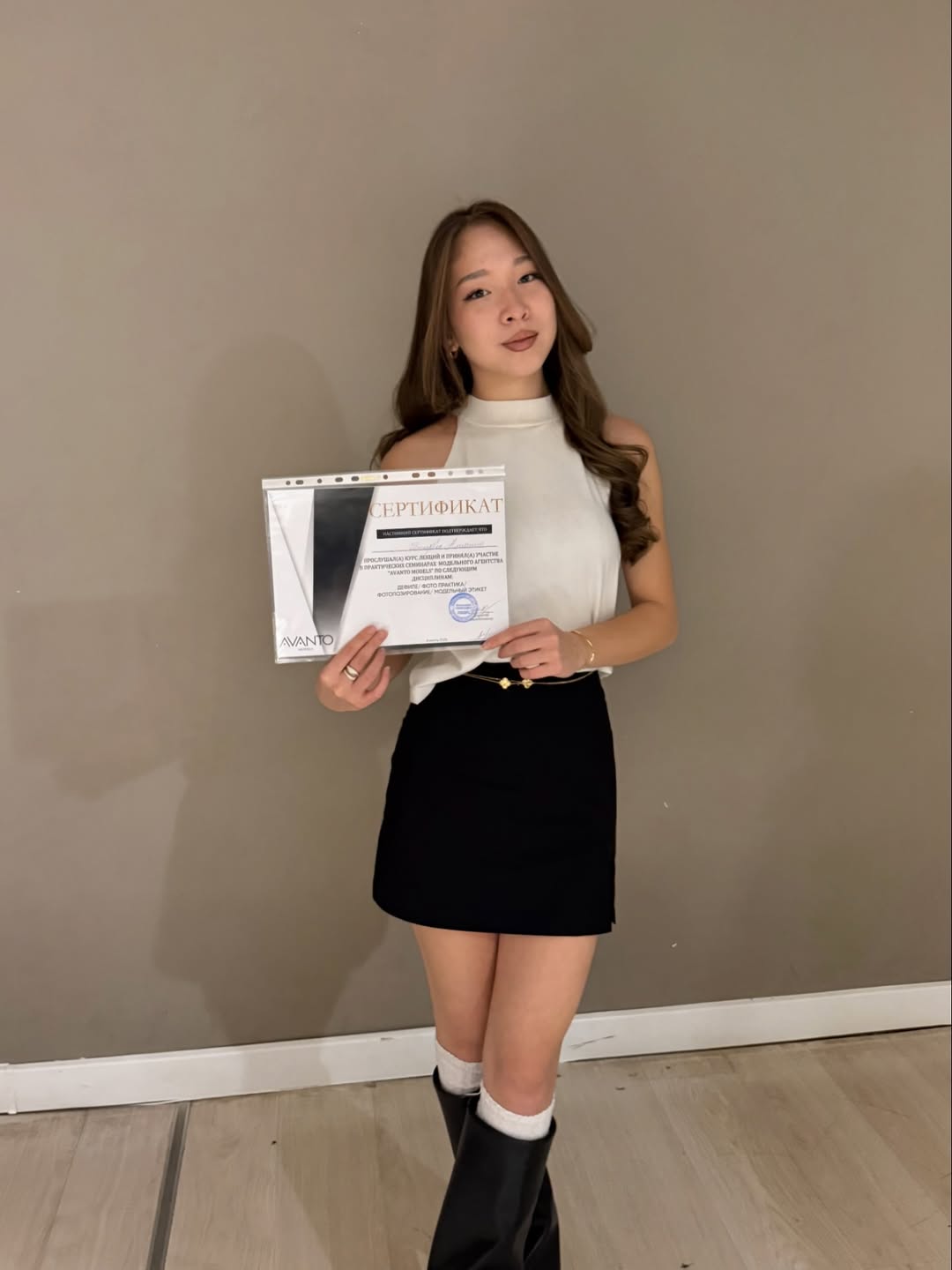 10 «А» сынып оқушысы Шынарбек Алианна «Аванто» модель агенттігінен сертификатқа ие болды.