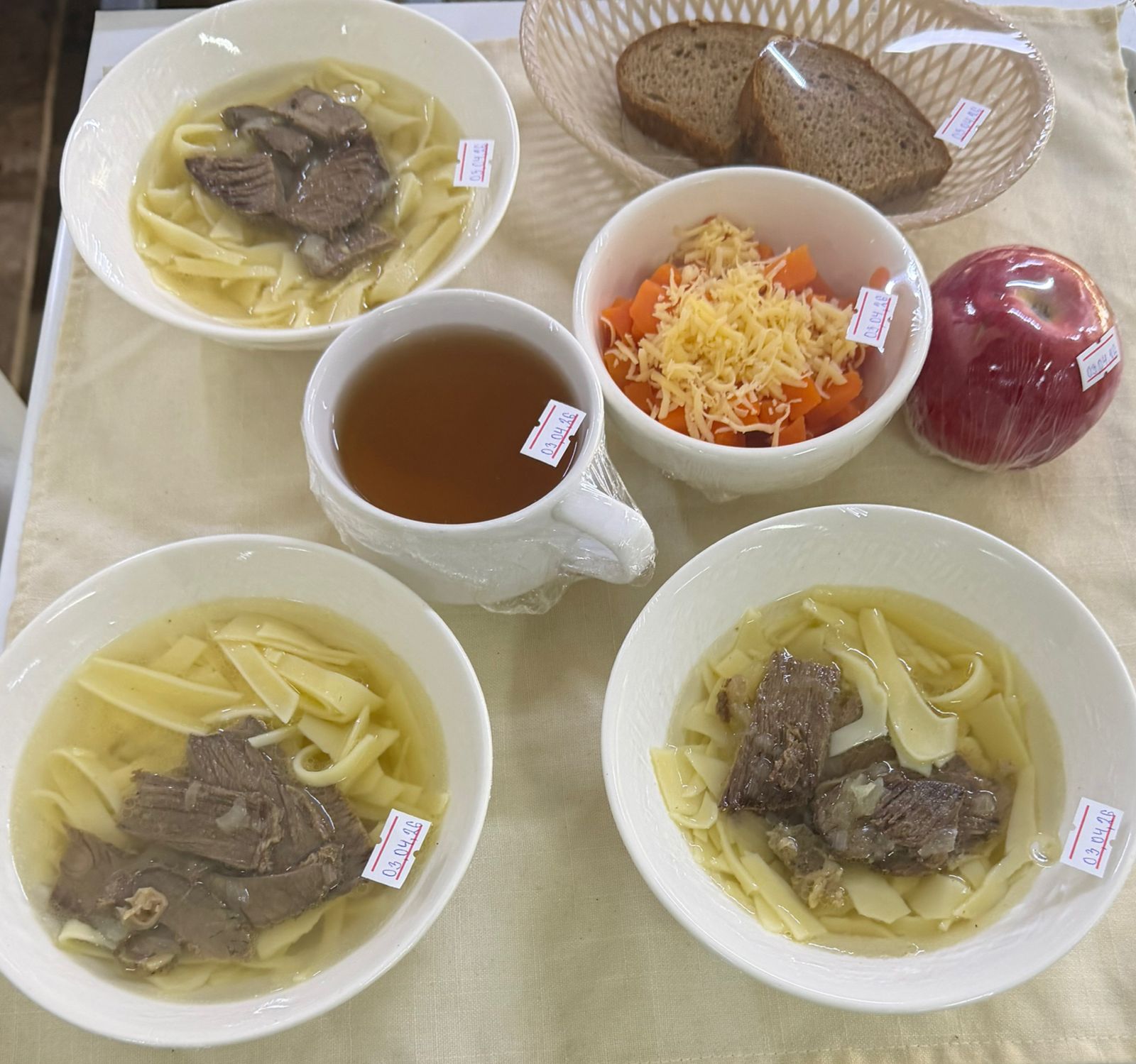 Тегін тамақтануға арналған ас мәзірі.Меню блюд для организации бесплатного питания